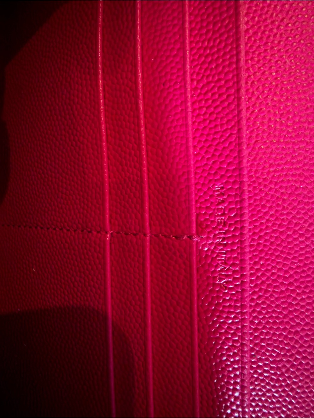 YSL Hot Pink Clutch with gold chain - Picture 10 of 13